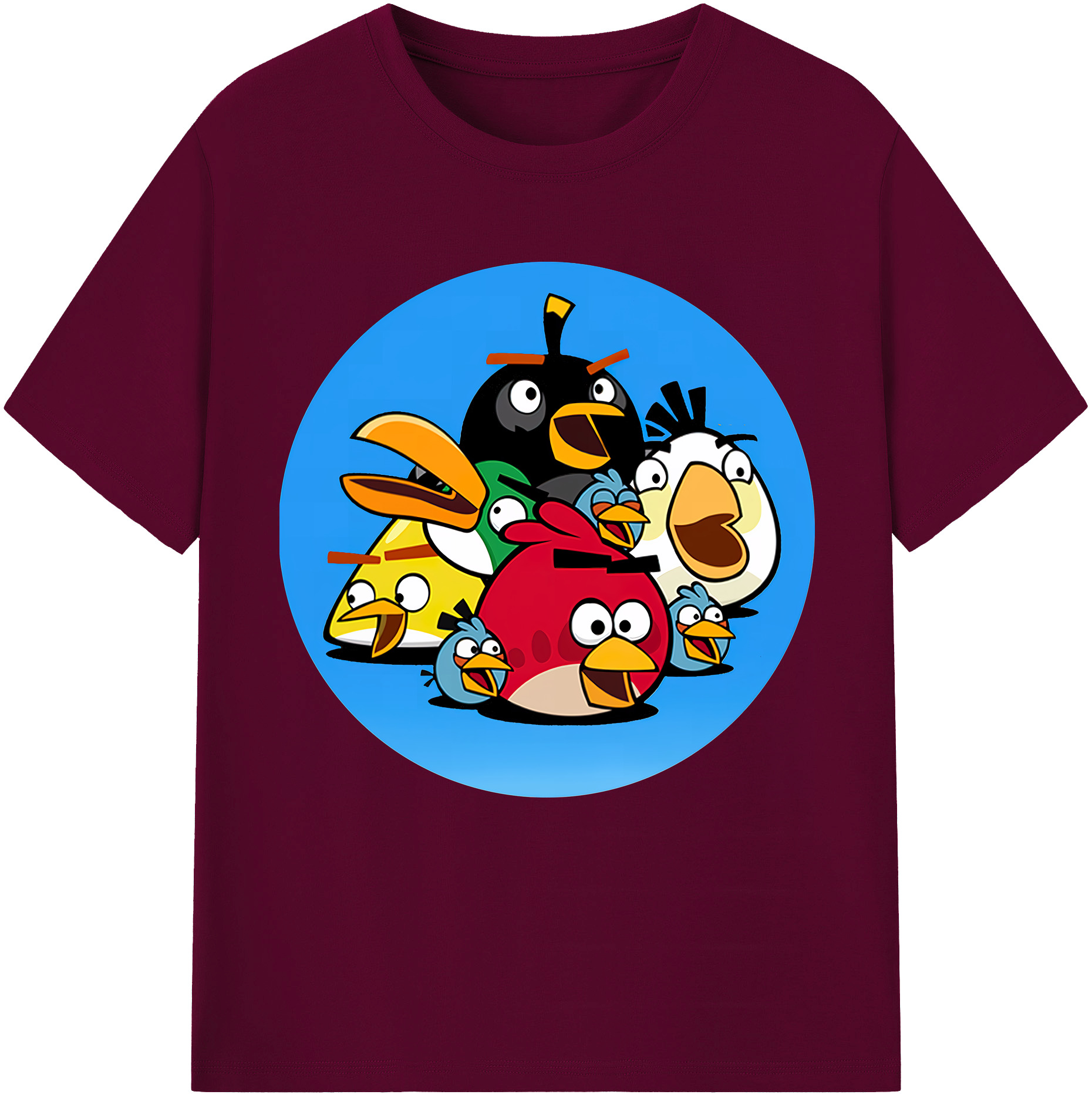 （画像用） Angry Birds アングリーバード レディースカジュアルプリントTシャツ（綿100％）